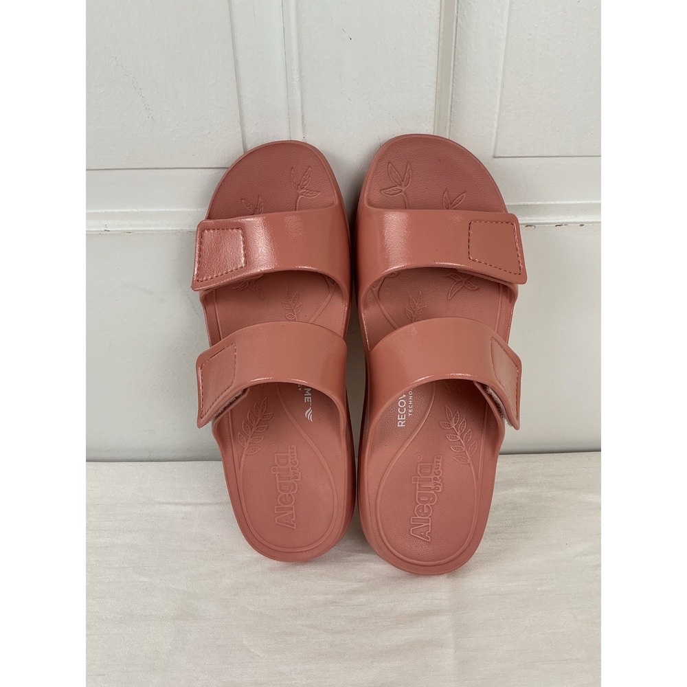 Alegria Women's Arch support sandals Slides Dusty Rose Gloss Size 39 (9 US)